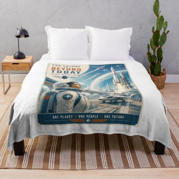 Item preview, One Planet One People One Future – Vintage Sci-Fi Art designed and sold by Fleetwood1994.