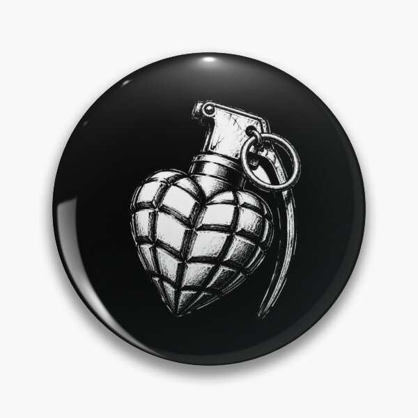 Item preview, Black and White GrenadeHeart designed and sold by Birdie and Flynn.