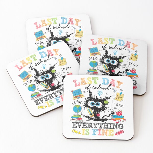 Item preview, Last Day Of School Funny Cat Everything Is Fine Gratduation T-Shirt designed and sold by SubStudio97.