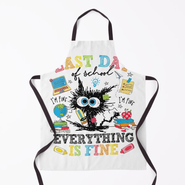 Item preview, Last Day Of School Funny Cat Everything Is Fine Gratduation T-Shirt designed and sold by SubStudio97.