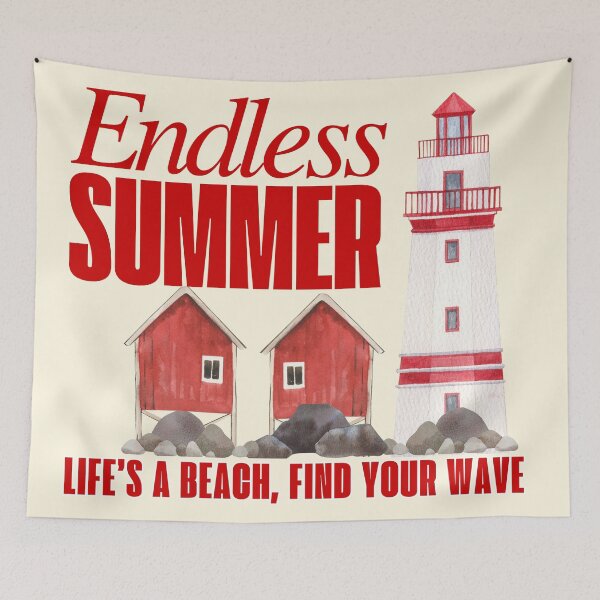 Item preview, Endless Summer Lighthouse Beach Lifes A Beach Find Your Wave designed and sold by SilverSeaBKK.