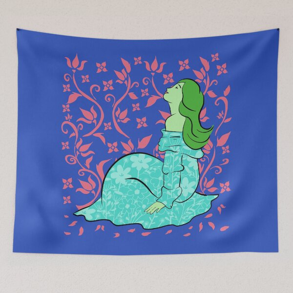 Item preview, Anthophile Fern with Blue Background  designed and sold by missmann.