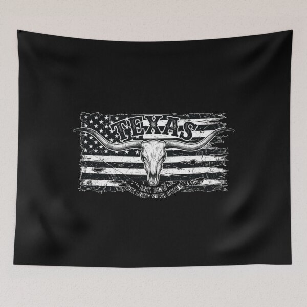 Item preview, Texas Longhorn Black n White designed and sold by PhansCustoms.