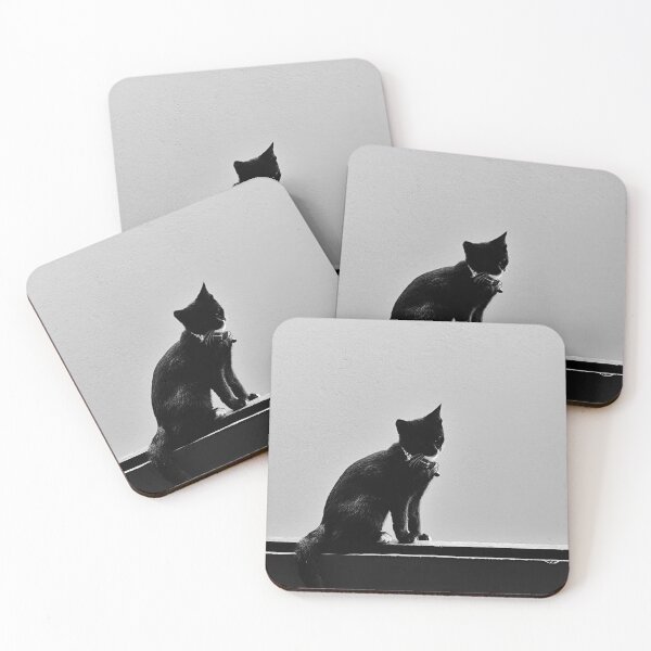 Item preview, Black cat on the window designed and sold by Aom Road.