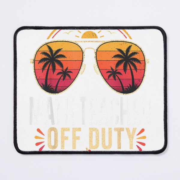 Item preview, Math Teacher Off Duty Last Day of School Retro Sunset T-Shirt designed and sold by RKdrawings.