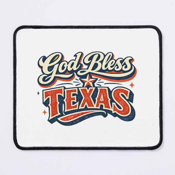 Item preview, God Bless Texas, Retro Vintage designed and sold by graphic-genie.