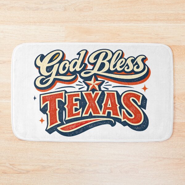 Item preview, God Bless Texas, Retro Vintage designed and sold by graphic-genie.