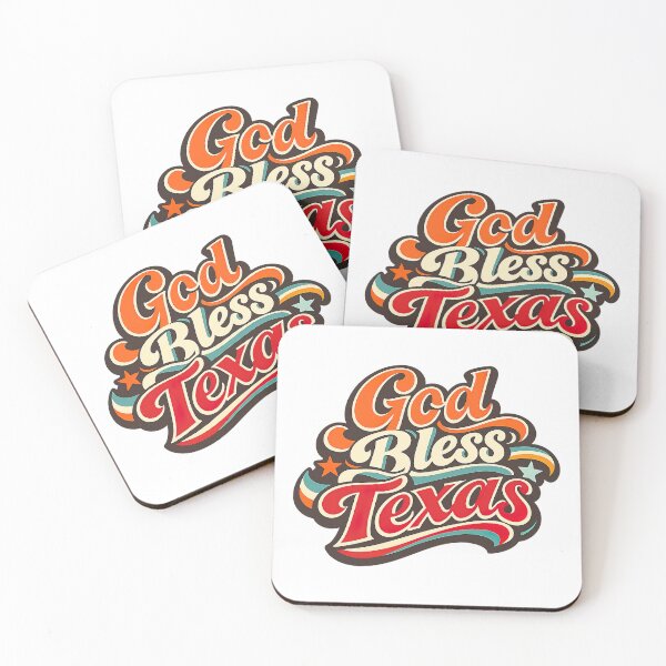 Item preview, God Bless Texas, Retro Vintage designed and sold by graphic-genie.