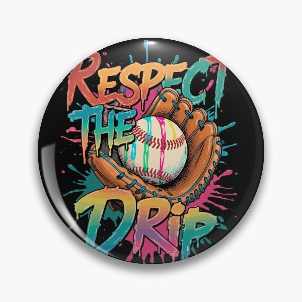 Item preview, Respect The Drip Colorful Baseball Glove Paint Splatter designed and sold by Vermanartist.