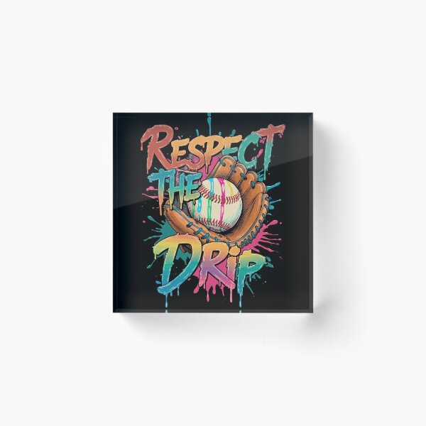 Item preview, Respect The Drip Colorful Baseball Glove Paint Splatter designed and sold by Vermanartist.