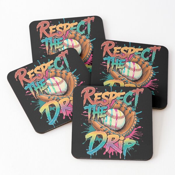 Item preview, Respect The Drip Colorful Baseball Glove Paint Splatter designed and sold by Vermanartist.