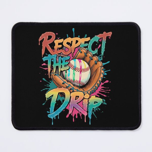Item preview, Respect The Drip Colorful Baseball Glove Paint Splatter designed and sold by Vermanartist.