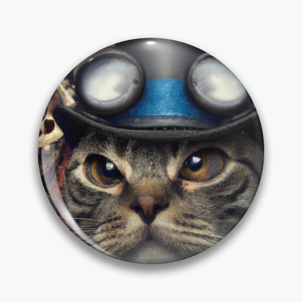 Item preview, Steampunk cat wearing tasty eyeglasses and hat designed and sold by Blu3srav3n.
