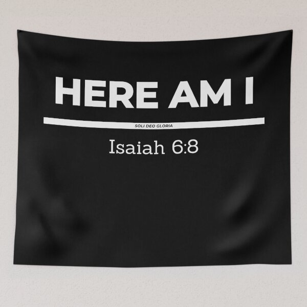 Item preview, Here Am I Isaiah 6:8 Bible Verse Christian Design designed and sold by Ken Chung.