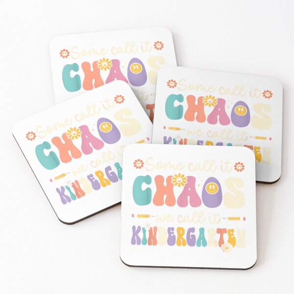 Item preview, Groovy Some Call It Chaos We Call It Kindergarten Teacher T-Shirt designed and sold by kevincuellar.