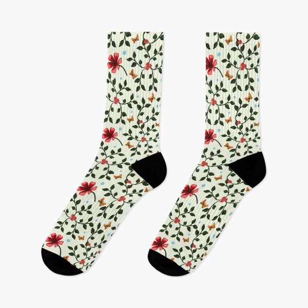 Item preview, Whimsical Folk Floral Butterfly Pattern   designed and sold by HopeAndHustle.