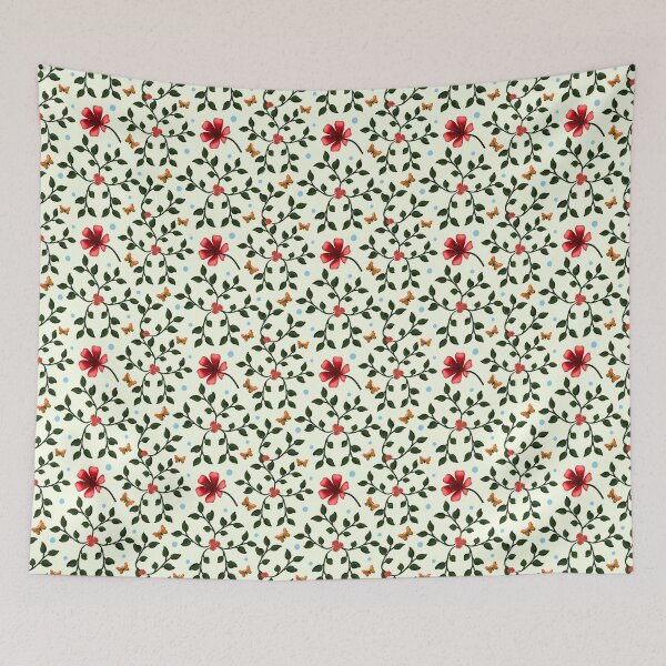 Item preview, Whimsical Folk Floral Butterfly Pattern   designed and sold by HopeAndHustle.