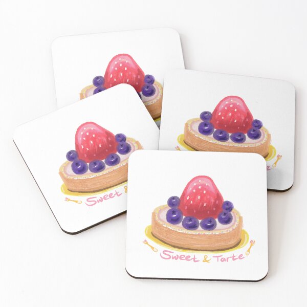 Item preview, Sweet and Tarte Cute Strawberry Blueberry Tart Pastel Food Art designed and sold by TSIOillust.