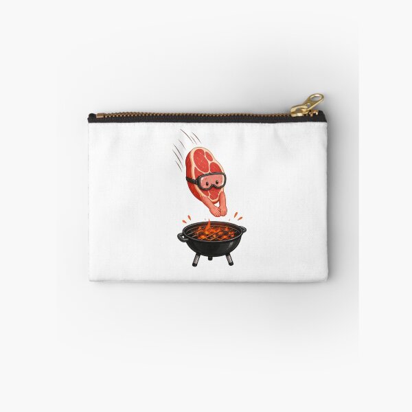 Item preview, Cute Summer BBQ Sticker – Diving Steak designed and sold by Newthingzy.