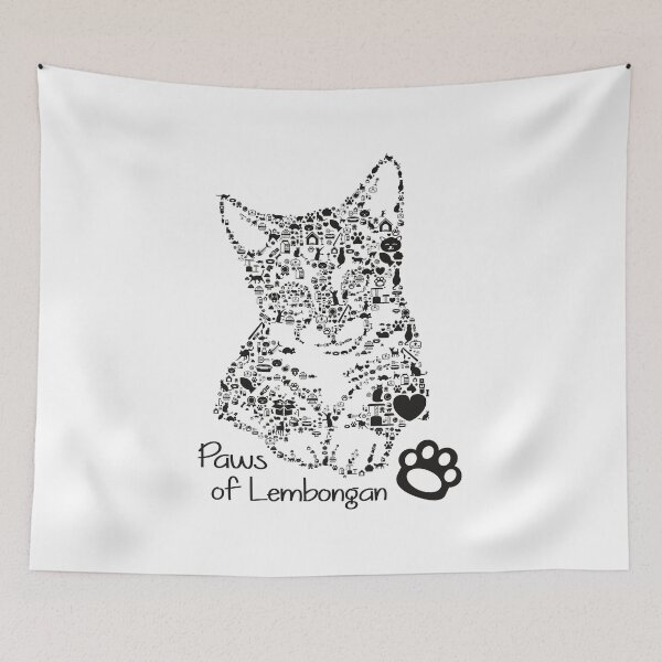 Item preview, PAWS of Lembongan - Animal Rescue Tee - Cat BK designed and sold by maroosh2026.