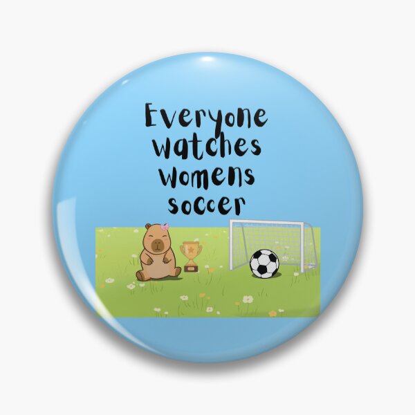 Item preview, Todos observan al capibara de fútbol femenino con lazo rosa. designed and sold by lesmakesdesigns.
