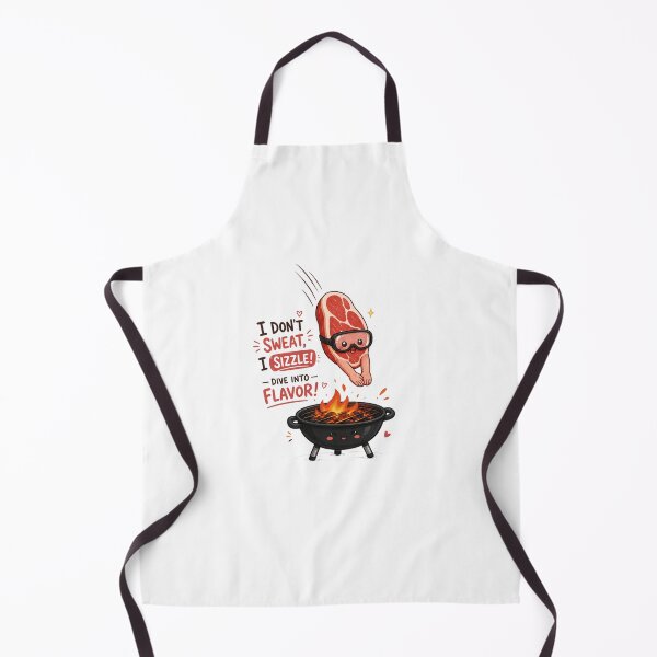 Item preview, Cute Summer BBQ Sticker – Diving Steak designed and sold by Newthingzy.
