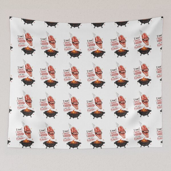 Item preview, Cute Summer BBQ Sticker – Diving Steak designed and sold by Newthingzy.