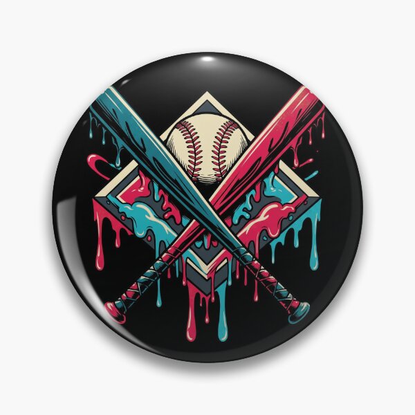 Item preview, Retro Dripping Baseball Bats and Ball Street Art Design designed and sold by Vermanartist.
