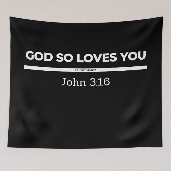 Item preview, God So Loves John 3:16 Bible Verse Christian Design designed and sold by Ken Chung.