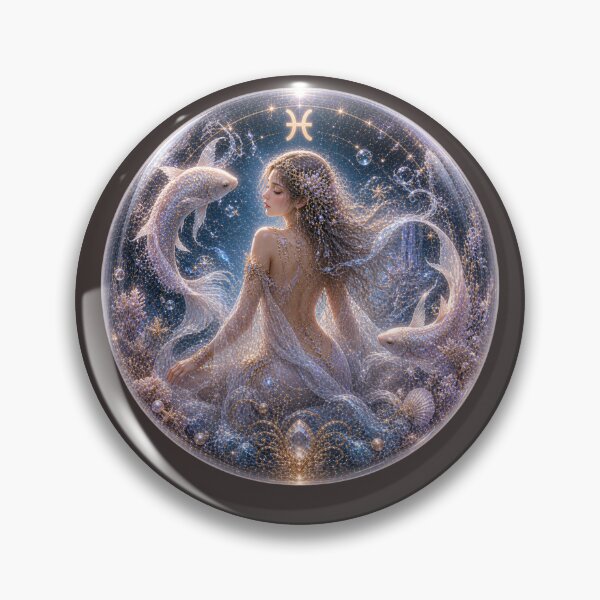Item preview, Pisces Celestial Goddess in Glass Orb - Mystical Water Fantasy designed and sold by yoko-cd-lab.