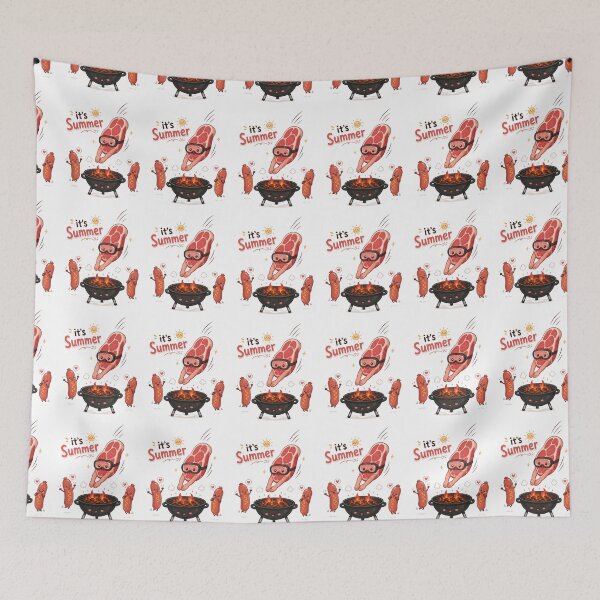 Item preview, Cute Summer BBQ Sticker – Diving Steak designed and sold by Newthingzy.