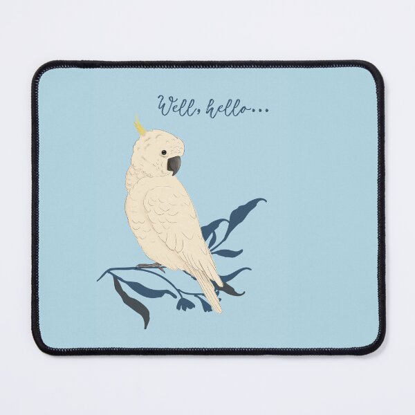 Item preview, Cute hand drawn cockatoo 'Well hello" test designed and sold by SCdesignqld.