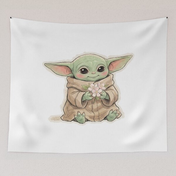 Item preview, BABY YODA APPLE BLOSSOM designed and sold by LIS AND MELIVERSO.