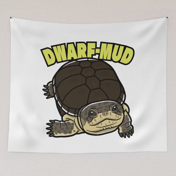 Item preview, African Dwarf Mud Turtle Japanese Pop Art designed and sold by Rie-TortoTurtle.