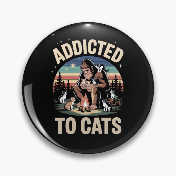 Item preview, Addicted To Cats Bigfoot Cat Lover Gift for Cat People designed and sold by Say It With Ink.