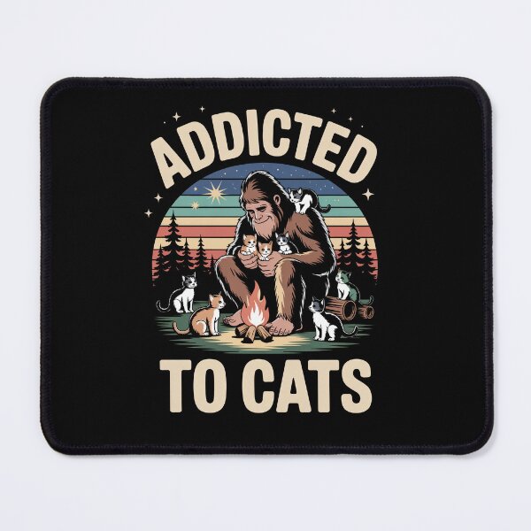 Item preview, Addicted To Cats Bigfoot Cat Lover Gift for Cat People designed and sold by Say It With Ink.