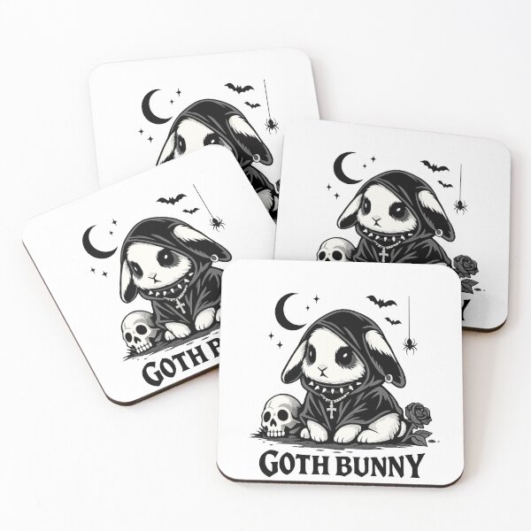 Item preview, Goth Bunny Cute Dark Kawaii Aesthetic” designed and sold by Lovestickerco.