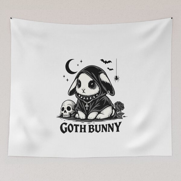 Item preview, Goth Bunny Cute Dark Kawaii Aesthetic” designed and sold by Lovestickerco.