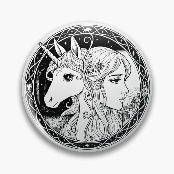 Item preview, The Last Unicorn Ink Art designed and sold by Imaginationbeyond.