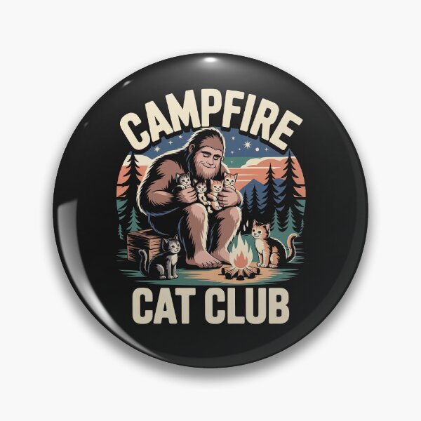 Item preview, Campfire Cat Club Funny Cat Lover Bigfoot Gift designed and sold by Say It With Ink.
