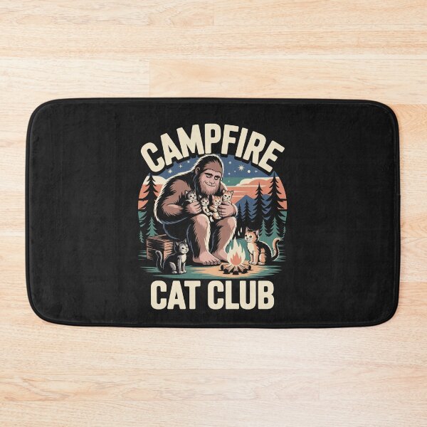 Item preview, Campfire Cat Club Funny Cat Lover Bigfoot Gift designed and sold by Say It With Ink.