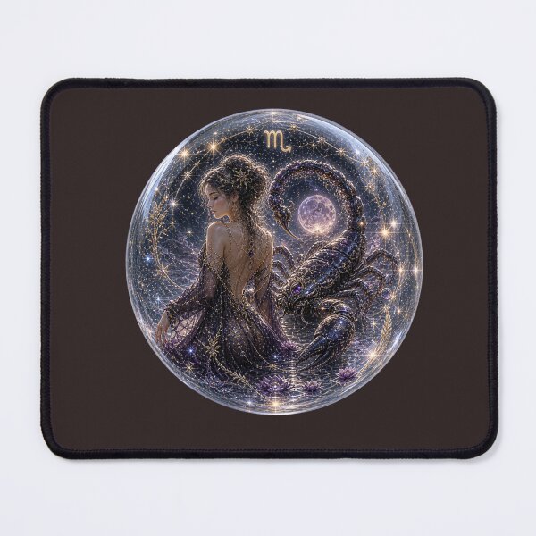Item preview, Scorpio Celestial Goddess in Glass Orb - Dark Mystical designed and sold by yoko-cd-lab.