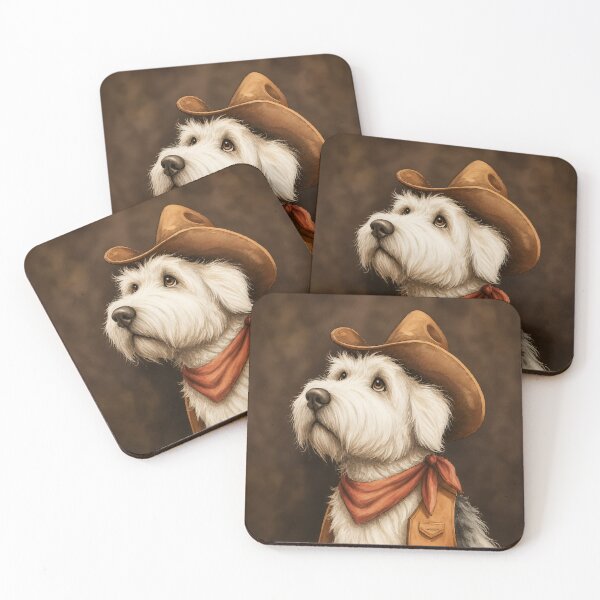 Item preview, Old English Sheepdog Cowboy designed and sold by prettykaler.