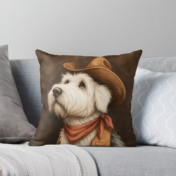 Item preview, Old English Sheepdog Cowboy designed and sold by prettykaler.