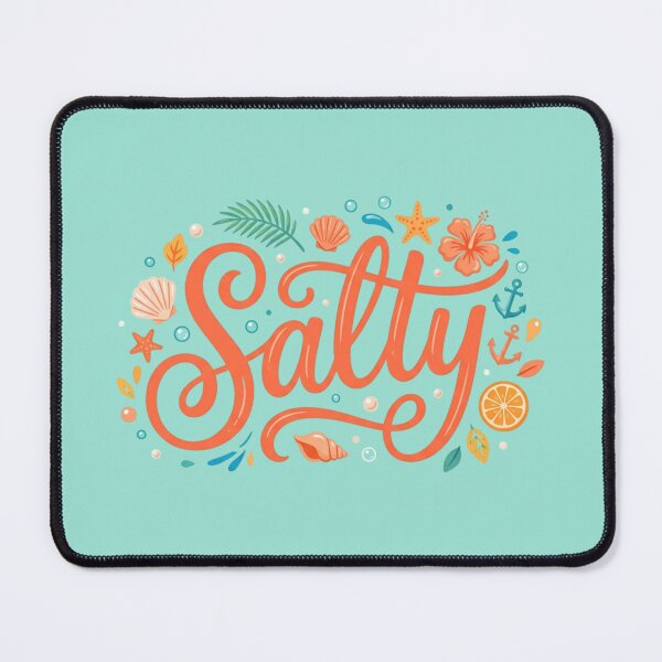 Item preview, Ocean Lover Gift for Beach Friends | Funny Summer Attitude Statement | "Salty" Nautical Floral Script designed and sold by Covent Vaughn.