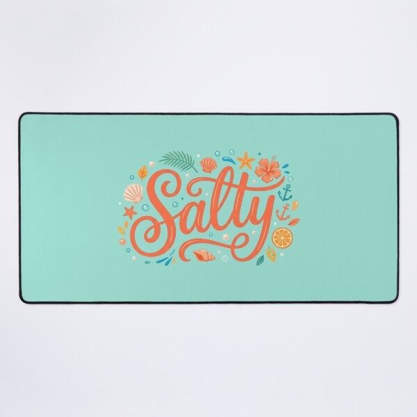 Item preview, Ocean Lover Gift for Beach Friends | Funny Summer Attitude Statement | "Salty" Nautical Floral Script designed and sold by Covent Vaughn.