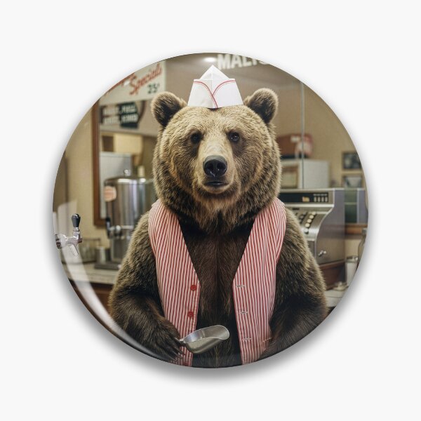 Item preview, Grizzly Bear Soda Jerk designed and sold by Tridentulus.