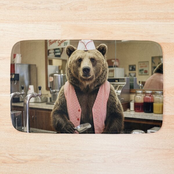 Item preview, Grizzly Bear Soda Jerk designed and sold by Tridentulus.