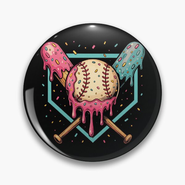 Item preview, Sweet Melting Baseball And Crossed Bats With Colorful Sprinkles designed and sold by Vermanartist.
