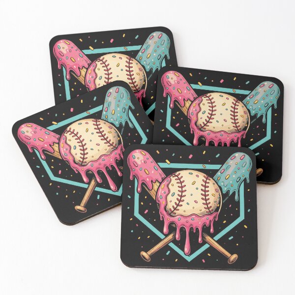 Item preview, Sweet Melting Baseball And Crossed Bats With Colorful Sprinkles designed and sold by Vermanartist.